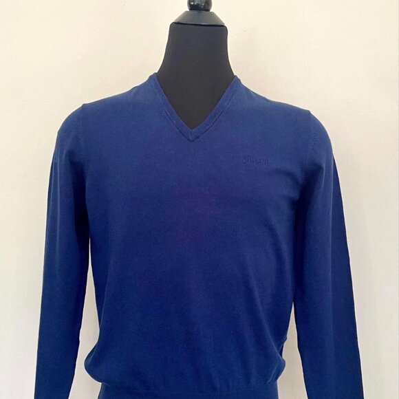 New Armani Collezioni V Neck Blue Sweater XL size - Picture 2 of 7